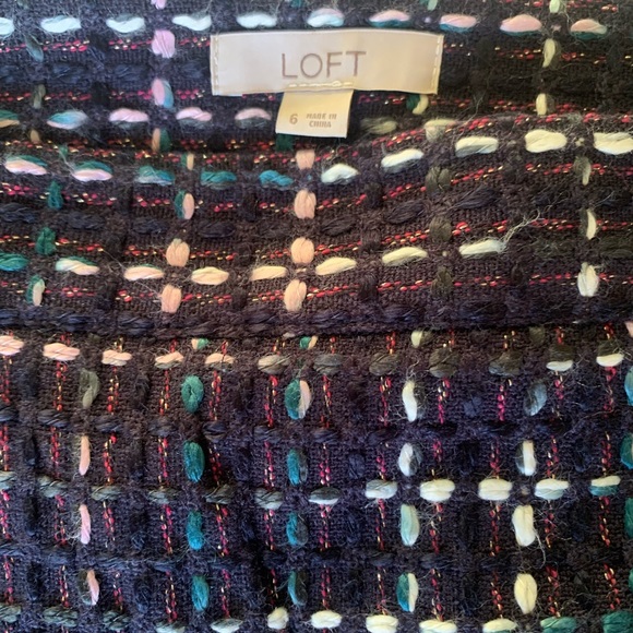 Loft Tweed Skirt in Blue, Black and White - Picture 3 of 4